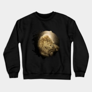 Lion Animal Wildlife Jungle Nature Adventure Hunt Spotlight Crewneck Sweatshirt